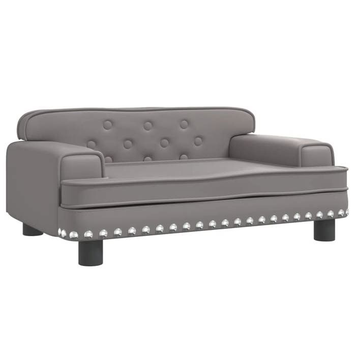 VidaXL Canapé pour enfants gris 70x45x30 cm similicuir, mini canapé, mini canapé-chaise, mini canapé pour enfants 3196303