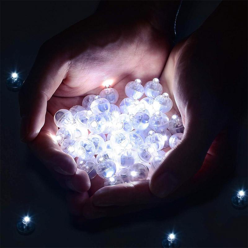 50/100PCS Round Balloon Lights LED Flash Colorful Luminous Lamps Mini Tumbler Ball Light for Christmas Wedding Party Decoration