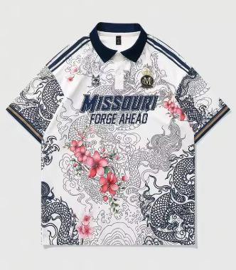 2026 summer new men's short-sleeved POLO shirt, street casual, soft and comfortable, 3D pattern printing