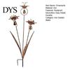 Decorative Metal Stakes Bronze Calla Lily Wind Chime with Bells, Rustproof Ground Stake Yard Art, Garden Bed Accessories Easy Install Outdoor