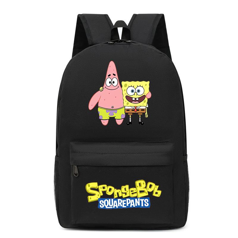 School Season Starry Sky Schoolbag Spongbob Student Travel Study Backpack 16inch