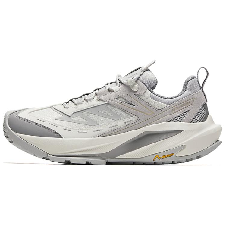 Anta Tanzong Men Low Top Hiking Shoes Grey White 912445586-1 40