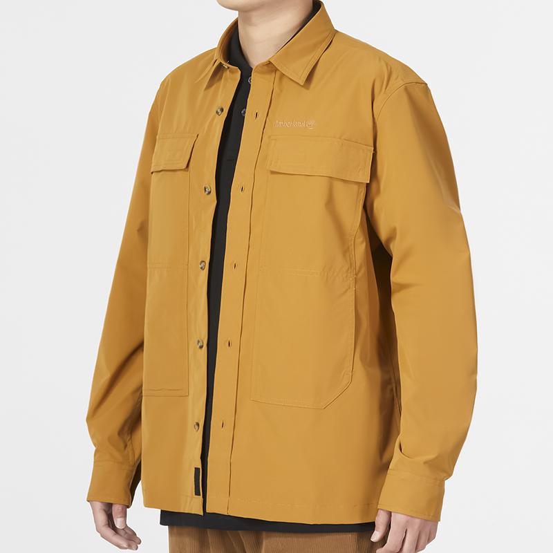 Timberland Jednofarebné logo vyšívané vonkajšie ležérne polo tričko pánske košele Pšenica A6895-P47