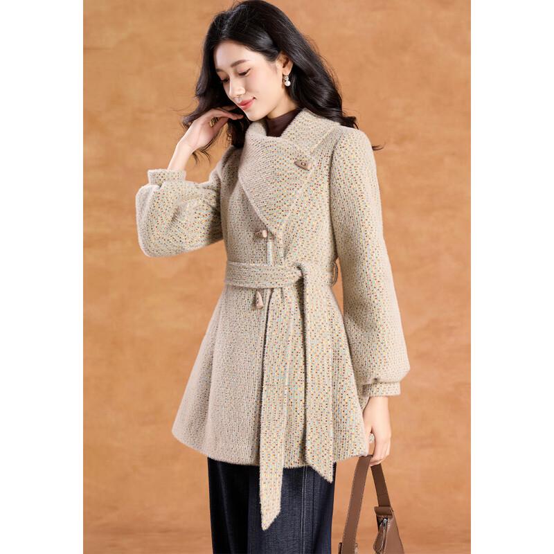 Kebeier Women's Irregular Design Winter Wool Coat