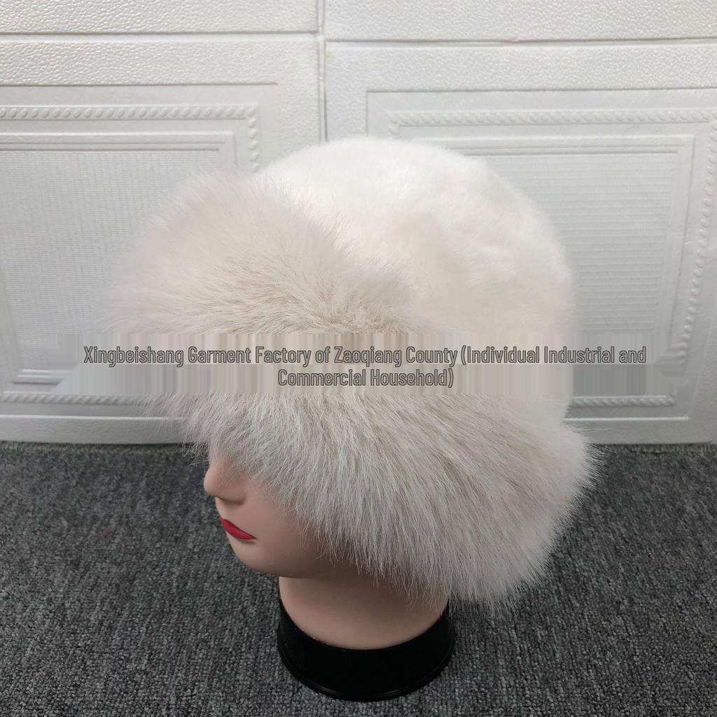 2025 Fuskminkspäls Plysch Vintermössa - Unisex, Varm, Bredbrättad.
