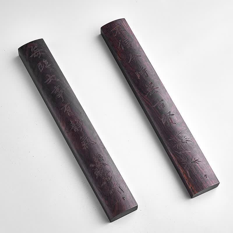Liupintang Solid Wood Calligraphy Paperweights (Pair)