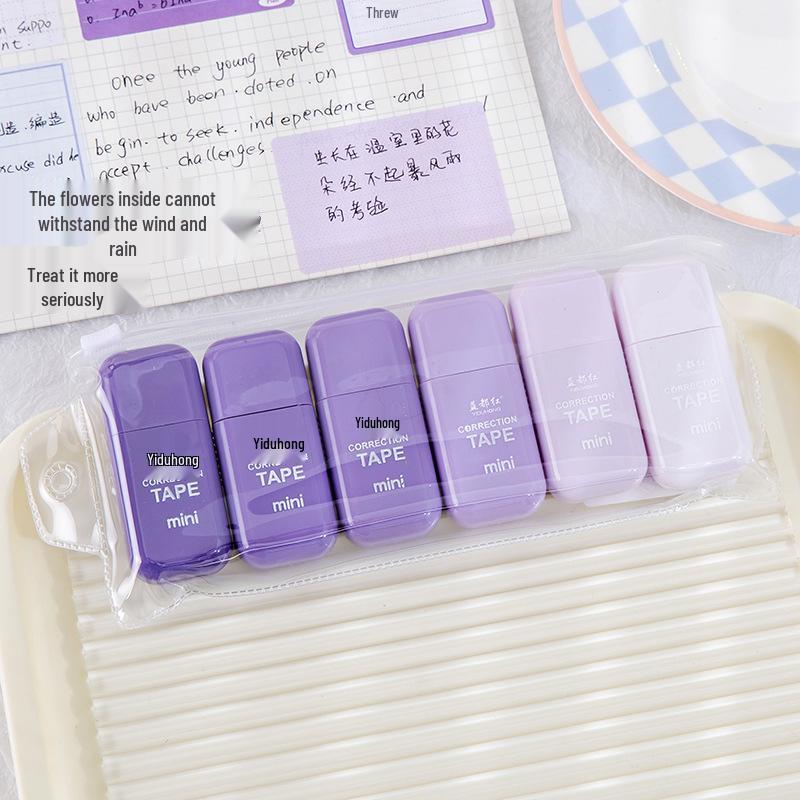 

Gradient Color Correction Tape 6-Pack: Compact and Stylish Student Supplies.