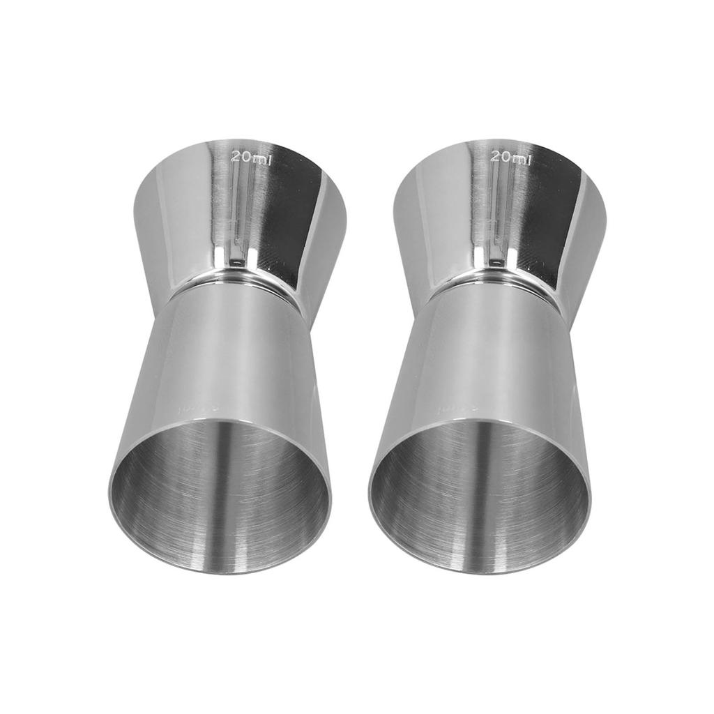Cocktail Shaker Double Headed Cup Straight Edge Design Classic Style Stainless Steel Drink Shaker
