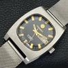 VINTAGE TRESSA AUTOMATIC SWISS MENS BLACK COLOR DIAL WATCH A436457-2 R129-a436457