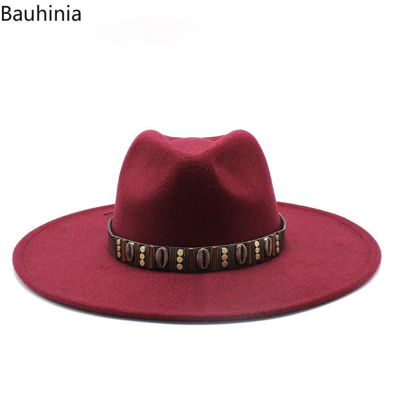 KKONION Women Wool Fedoras Hat with Hide Rope European US Flat Brim Formal Party Jazz Felt Trilby Hat KKONION Women Wool Fedoras Hat with Hide Rope European US Flat Brim Formal Party Jazz Felt Trilby Hat