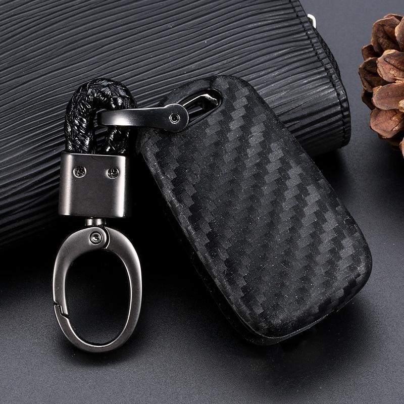 Carbon Fiber Silicone Key Cover for Buick Excelle 15T/18T & Chevrolet Folding Key