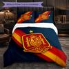 Set Biancheria da Letto a 3 Pezzi Squadra Nazionale di Calcio Spagnola Morbido Set Copripiumino con Federe Set Decorazione Camera da Letto per Casa
