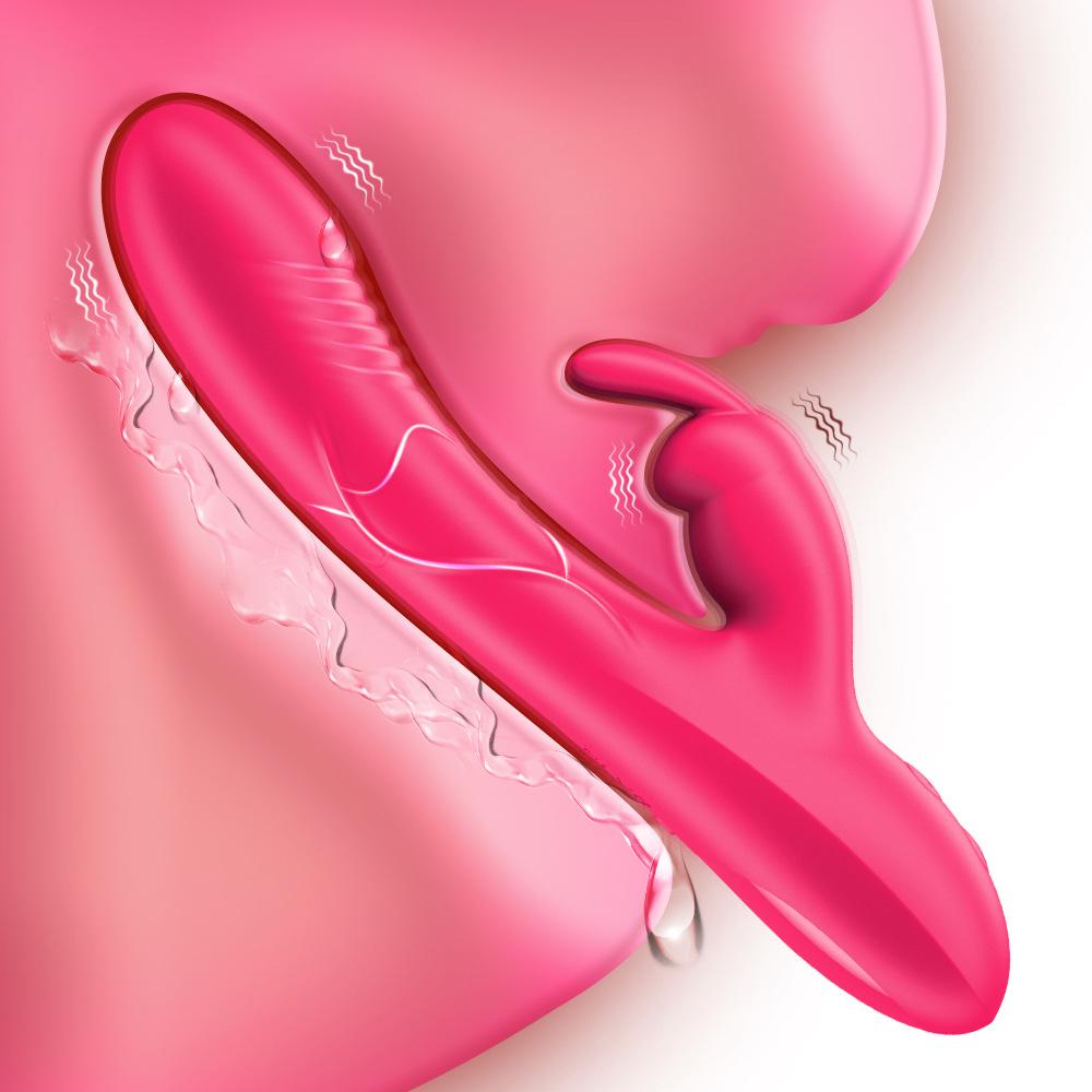 Vibrator Dildo de iepure pentru femei, masaj vagin, mamelon, stimulator de clitoris, masturbare feminina, vibratie anale, jucarii sexuale pentru adulti