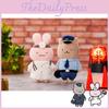Adorable Cartoon Dog Police Plush Bunny Doctor Tiger Keychain Cute Stuffed Toy