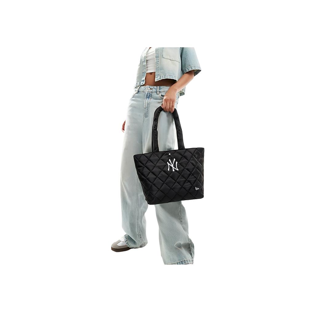 New New Era MLB Collaboration New York Yankees Fabric Tote Bag, Shoulder Bag Large Unisex Black 60424604