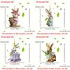 Easter Cute Bunny Acrylic 2D Pendant Keychain Car Rear View Mirror Accessory Backpack Small Pendant Porch Decoration Crafts