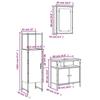 VidaXL Ensemble de Meubles de Salle de Bain 3 pcs, Armoires avec Miroir, Meuble de Rangement Toilette Intérieur, Moderne, 3214818