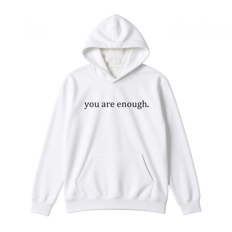 Unisex Oversized Hooded Sweatshirt With Letter Print Fleece Lined Kangaroo Pocket Long Sleeve Streetwear Top