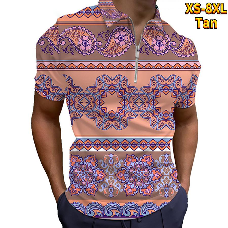 Neformální tričko s klopou Móda pro mladé pánské tričko Tričko s krátkým rukávem Tričko s krátkým rukávem Pánské tričko s potiskem 3D retro vzoru