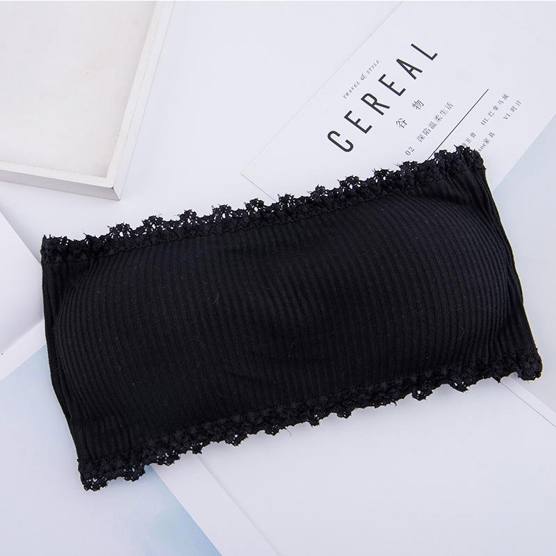 Damen trägerloser BH Tube Top Strickfaden BHs ohne Träger Einfarbig Unterwäsche