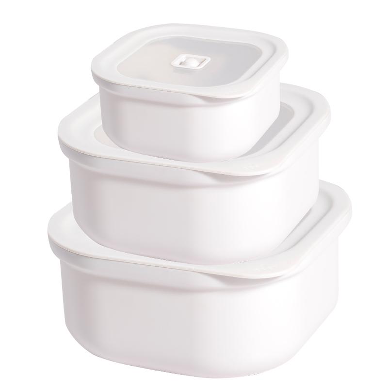 Cookware Sets 500ml 1L 1500ml 3-Piece Bento Box with Lid Plastic Heatable Bpa Free