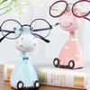 Niedliches Tierharz Schreibtischornament und Brillenhalter, Dekorative Desktop-Figur für Büro, Zuhause und Arbeitszimmer