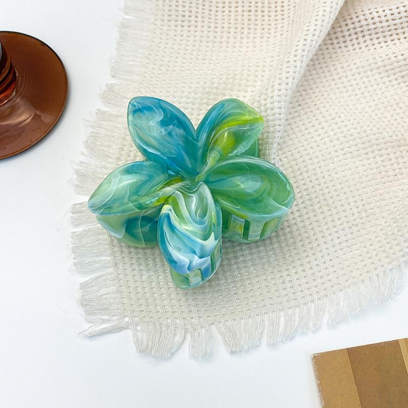 Nouă Modă Clip Gheară Floare Vopsită Halo pentru Păr Dulce și Proaspăt în Coc pentru Femei, Clip Mare Tip Rechin pentru Fată, Accesorii de Păr pentru Vacanță