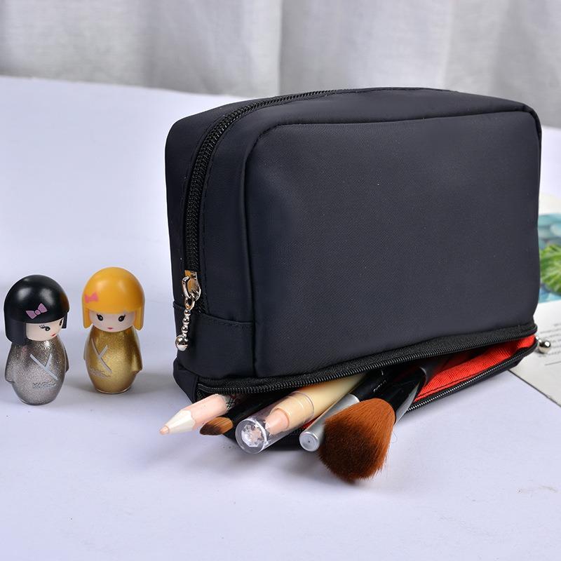 Large Capacity Double Layer Portable Travel Women Cosmetic Storage Bag