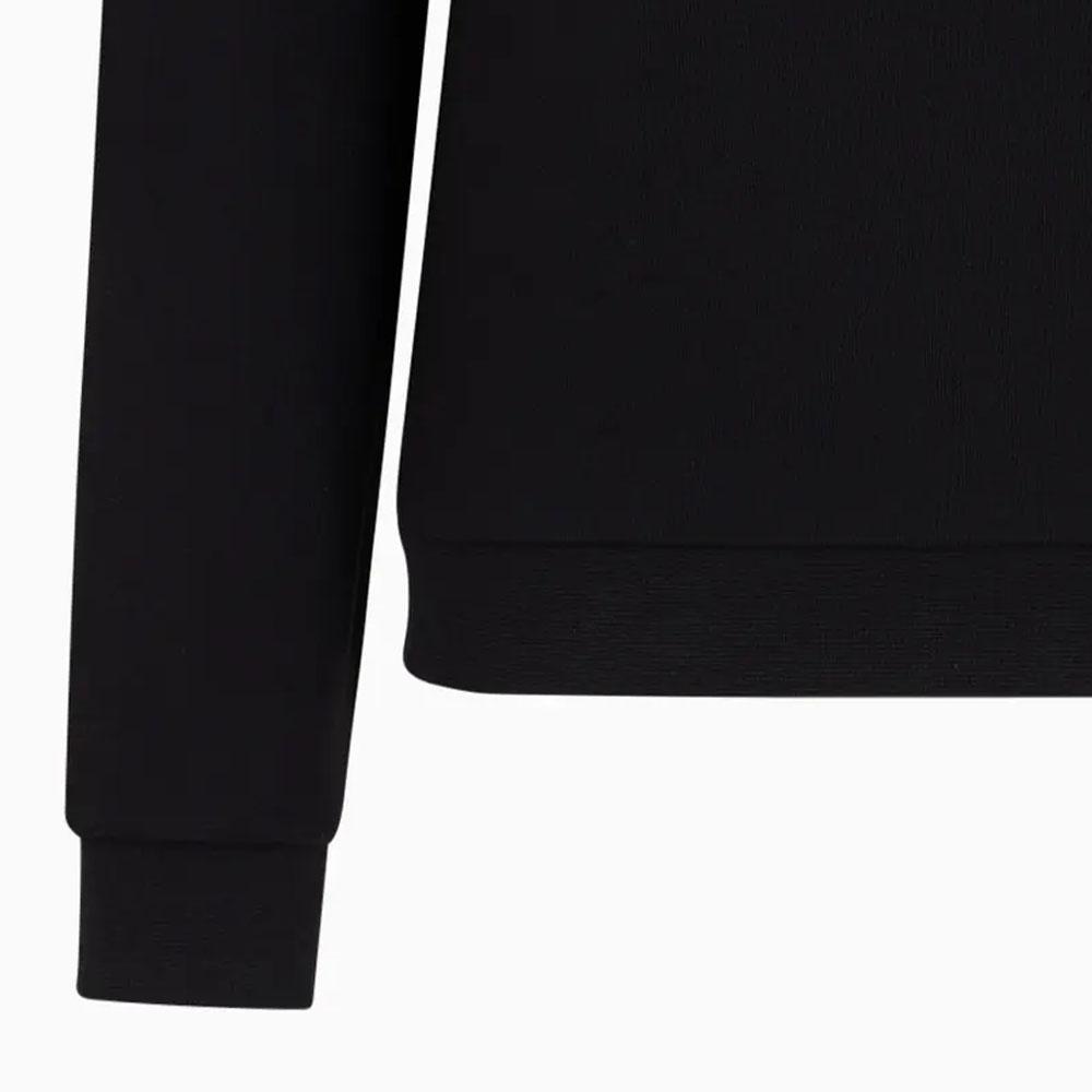 Armani Exchange SS24 Logo Embroidered Round Neck Long Sleeve Sweatshirt Women Sweatshirt Black 3DYMAA-YJ68Z-1200