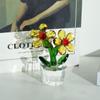 Reflect Mini Crystal Flower Figurine Clear Base Flowers Plants Collectible  Valentine's Day