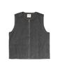 Sulfur Dyed Fade Vest VT-26SU007, Charcoal, Size M. Unisex Mid-layer Vest with a Faded, Sulfur-dyed Finish for Outdoor Wear.