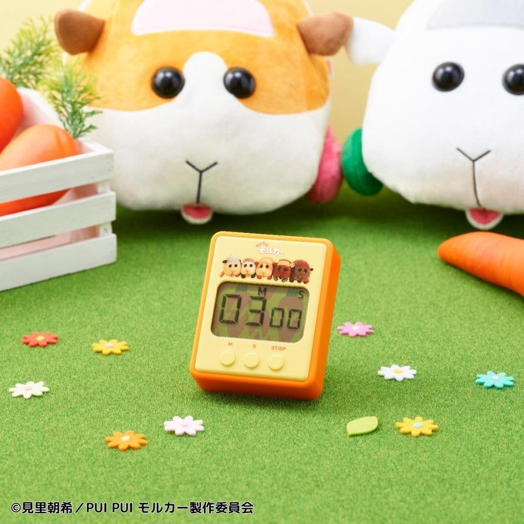 CCP Chara Timer PUI PUI Molcar Kitchen Timer with Freestanding Stand and Large Refrigerator Charanics Magnet, Screen, Study, Learning, Cooking,