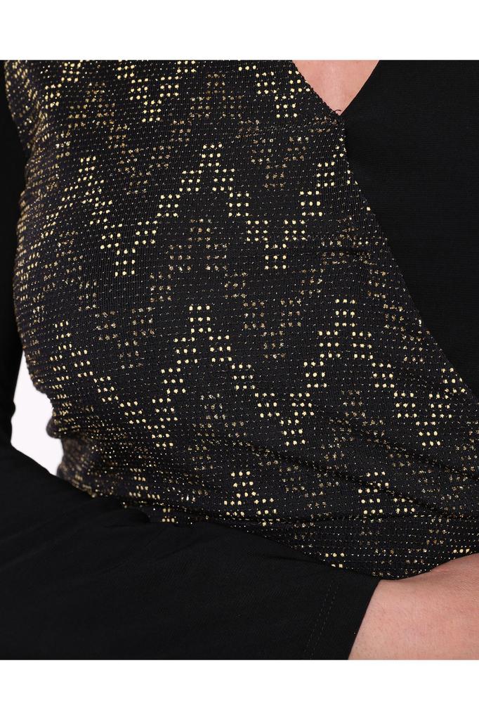 Women's Big Size Dress Medium Size Double Breasted Collar Asymmetrical Evening Dress