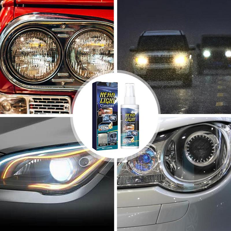 Scheinwerfer-Restaurationsspray Scheinwerfer-Reparaturpolitur Scheinwerfer-Reinigungsspray 100ml Autolampen-Polier-Reparaturflüssigkeit für Auto