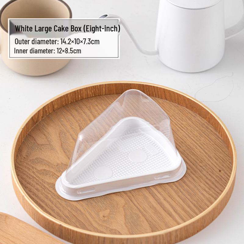 Triangle Cake Box for Mille-Feuille and Mousse Slices - Disposable, 6-Inch & 8-Inch Sizes