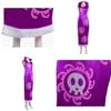 Einteiliges Boa Hancock Cosplay-Kostüm aus Satin für die Halloween-Party
