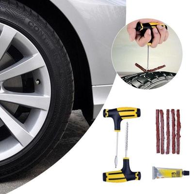 8pcs/Set In 1 Set Car Tubeless Tyre Tire Puncture Repair Plug Repairing Kit Needle Patch Fix Tool