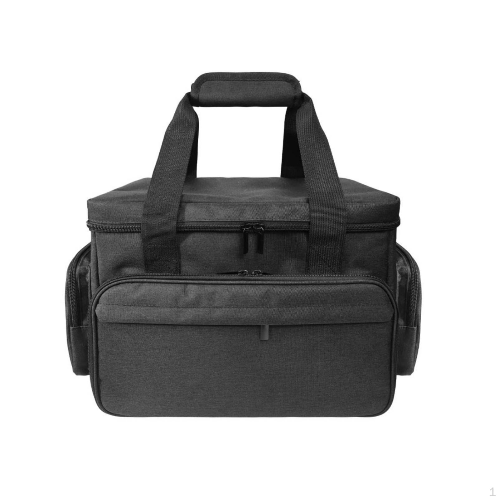 Travel Makeup Bag with Handle Structured Cosmetic Padded Case Removable Dividers for