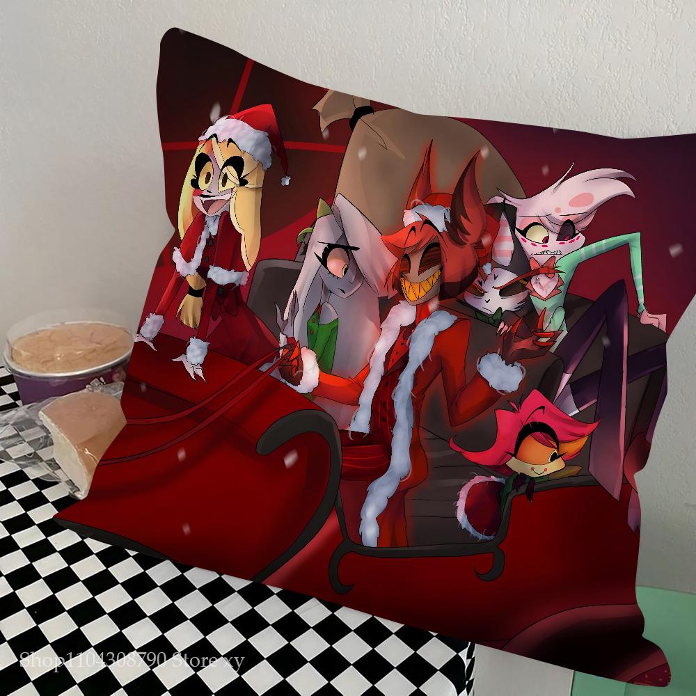 Anime H-Hazbin H-Hotels Pillow Case Square Pillow Bedroom Sofa Leisure Comfort Cushion Car Living Room Home Decoration