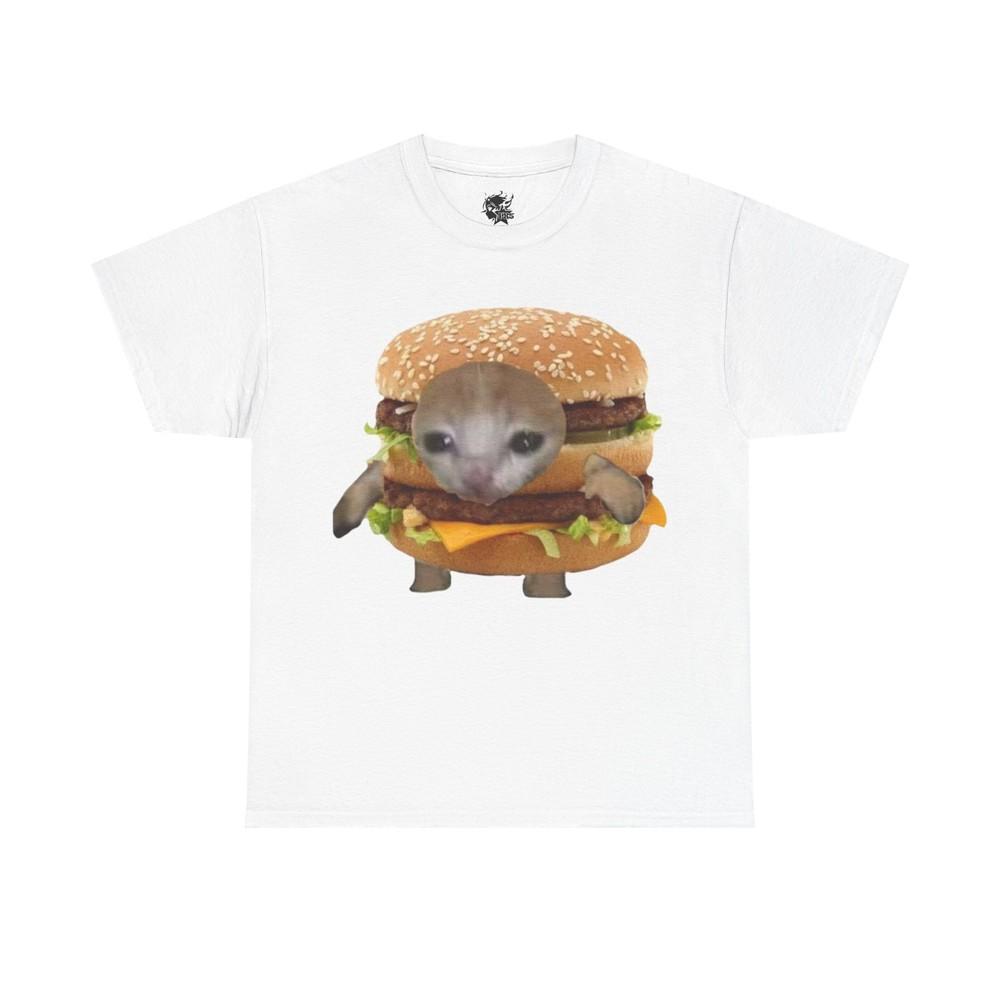 

Cute Kitty Burger Meme Heavy Cotton Tee Unisex T-Shirt XL