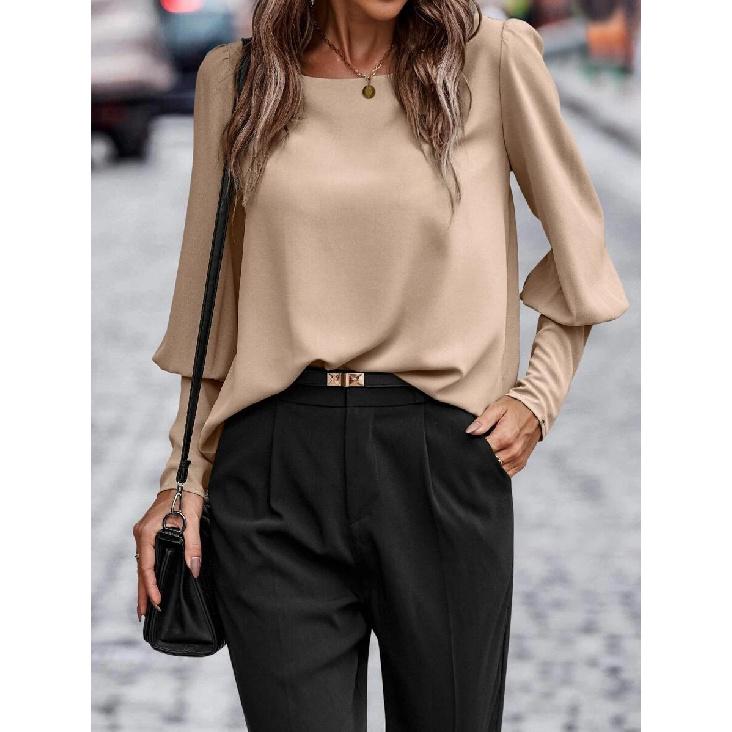 

Новая повседневная сексуальная облегающая рубашка Y2k Base Shirt женская повседневная свободная футболка с длинными рукавами XXL бежевый