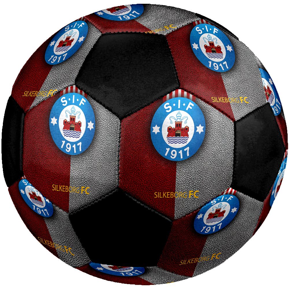 SIZE 5 Silkeborg IF Soccer Ball Colorful All Ages Machine Stitched PVC Competition Ready Durable High-Bounce
