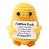 Crochet  Duck Knitted Positive Duck Creative Christmas Halloween Gift Decoration Emotional Support Toy for Family Friends