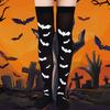 1 Pair Halloween Stockings Thigh High Long Stockings Over Knee Socks Bat Socks Cosplay Festival Stockings for Women Girl