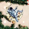 Cartoon Fun Astronaut Acrylic Pendant Unique Car Ornament For Vibrant Interior Accents