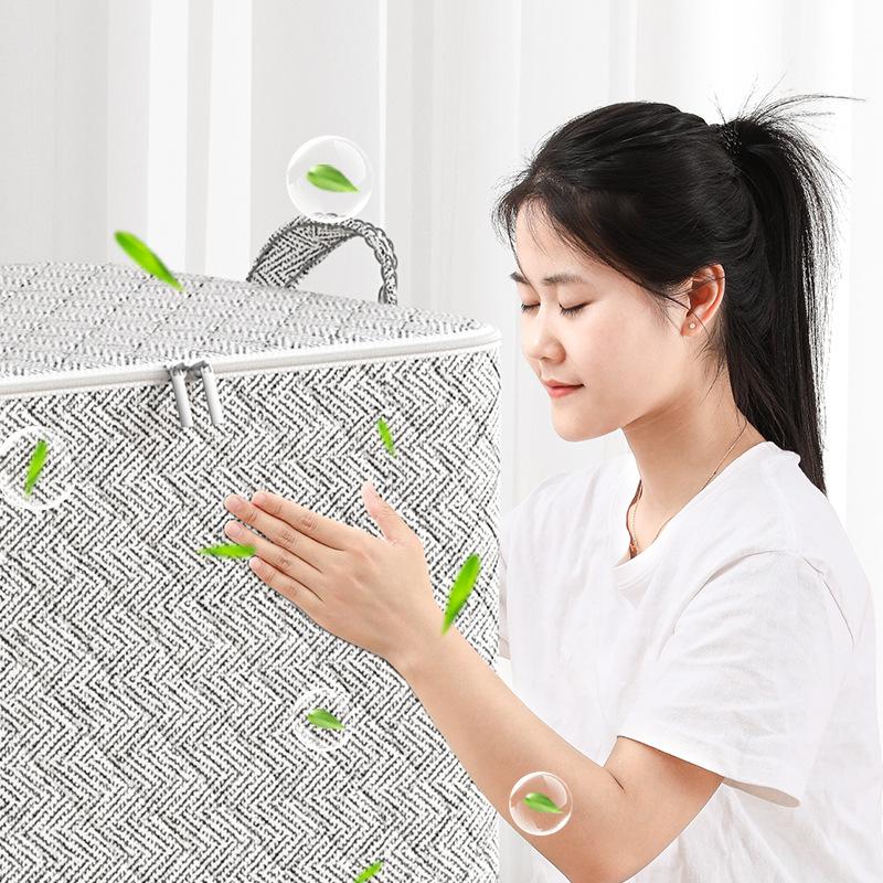 Large-capacity Gray Arrow Clothing Dust-proof Quilt Storage Bag Is Convenient To Organize Sweaters Pants Quilts Toys and Other Storage