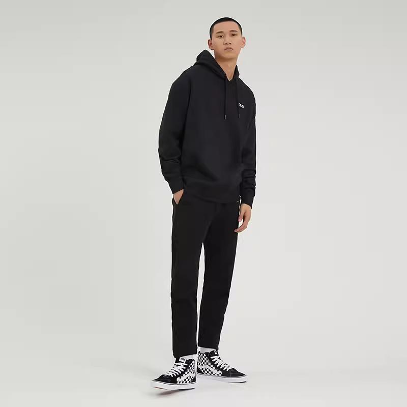 Vans Ss22 Bluza z kapturem z nadrukiem logo Męskie bluzy Czarna VN0A5H94BLK
