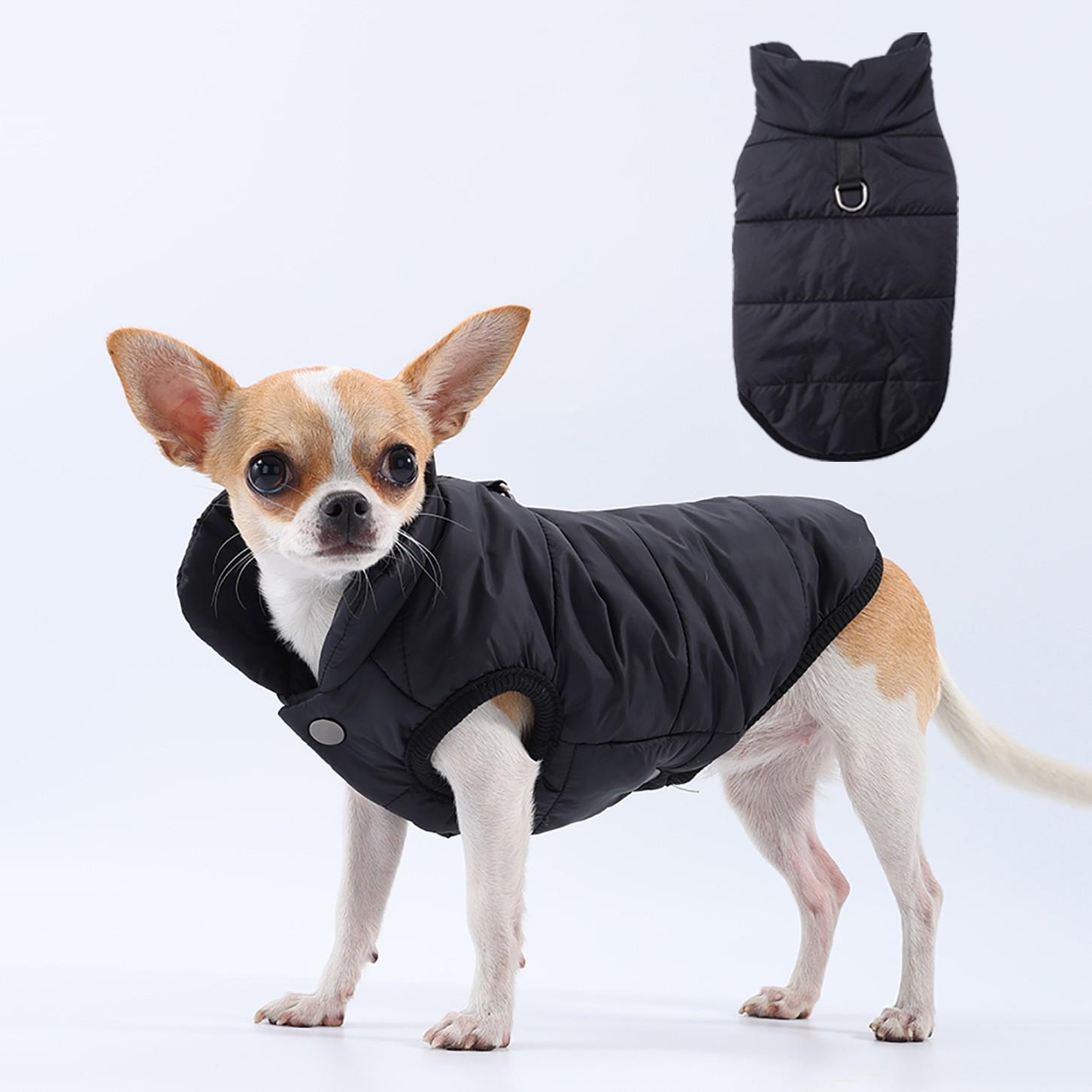 

Korean Style Windproof Dog Vest: Warm, Thick, Solid Color Coat for Autumn and Winter Extra Small