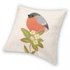 Eurasian Bullfinch Square Pillowcase Polyester Linen Velvet Printed Zip Decorative Pillow Case Bed Cushion Cover