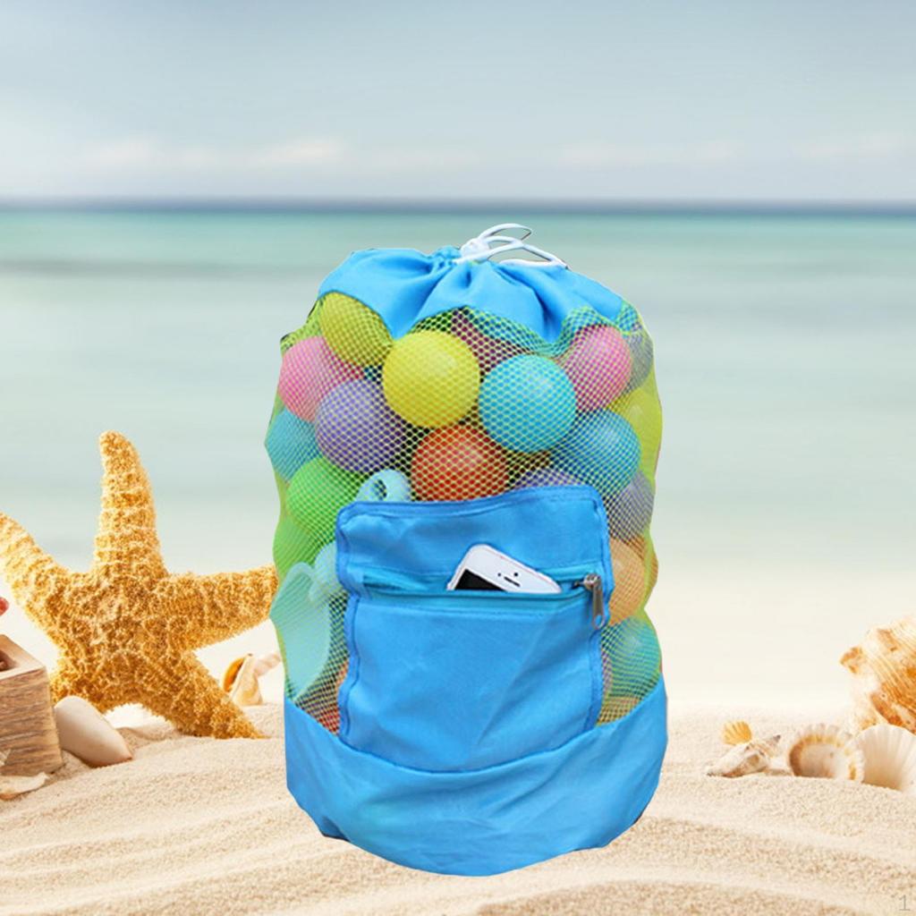 Beach Bag Collection Adjustable Carry Straps Sand Toy Shell Mesh